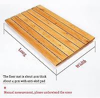 Vista 7 de Tapetes de baño de bambú para baño, tapete de baño de madera para sauna y ducha, tapete de ducha de bambú de madera, antideslizante, impermeable