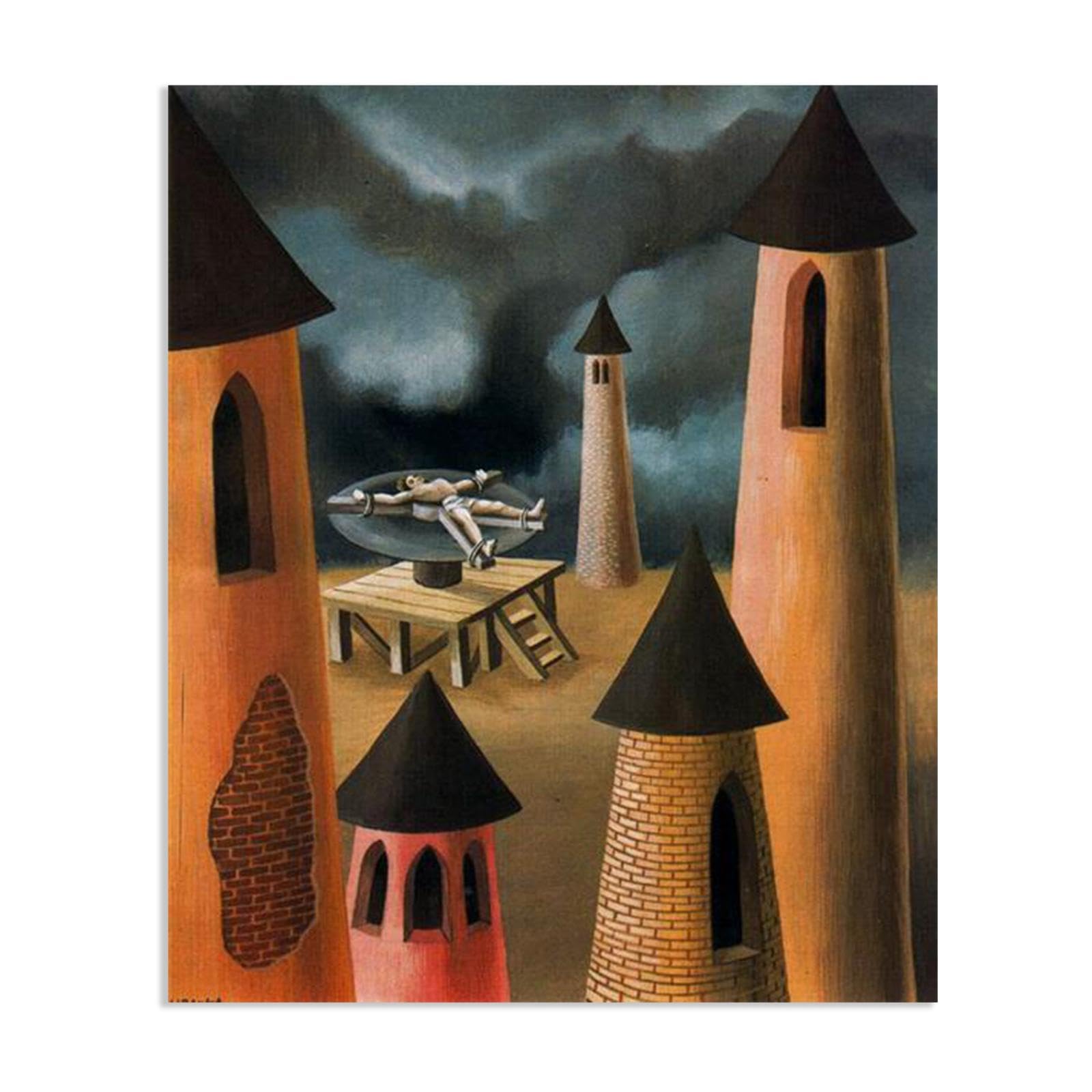 MYCGGDGH Remedios Varo Canvas Wall Art Reproductions of Famous Paintings Pain Surrealism Famous Art Poster Wall Decor for Living Room Bedroom Home Decor 65x50cm(26x19in) Frameless
