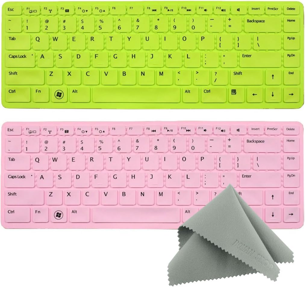 BOMAN 2 Pack Silicone Laptop Keyboard Skin Cover Protector