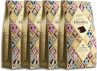 Whittaker's Chocolate Artisan Squares Selection Gift 189g (Pack of 4) （Made in New Zealand）