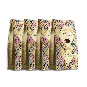Whittakers Chocolate Artisan Squares Selection Gift 189g Pack of 4 Made in New Zealand
