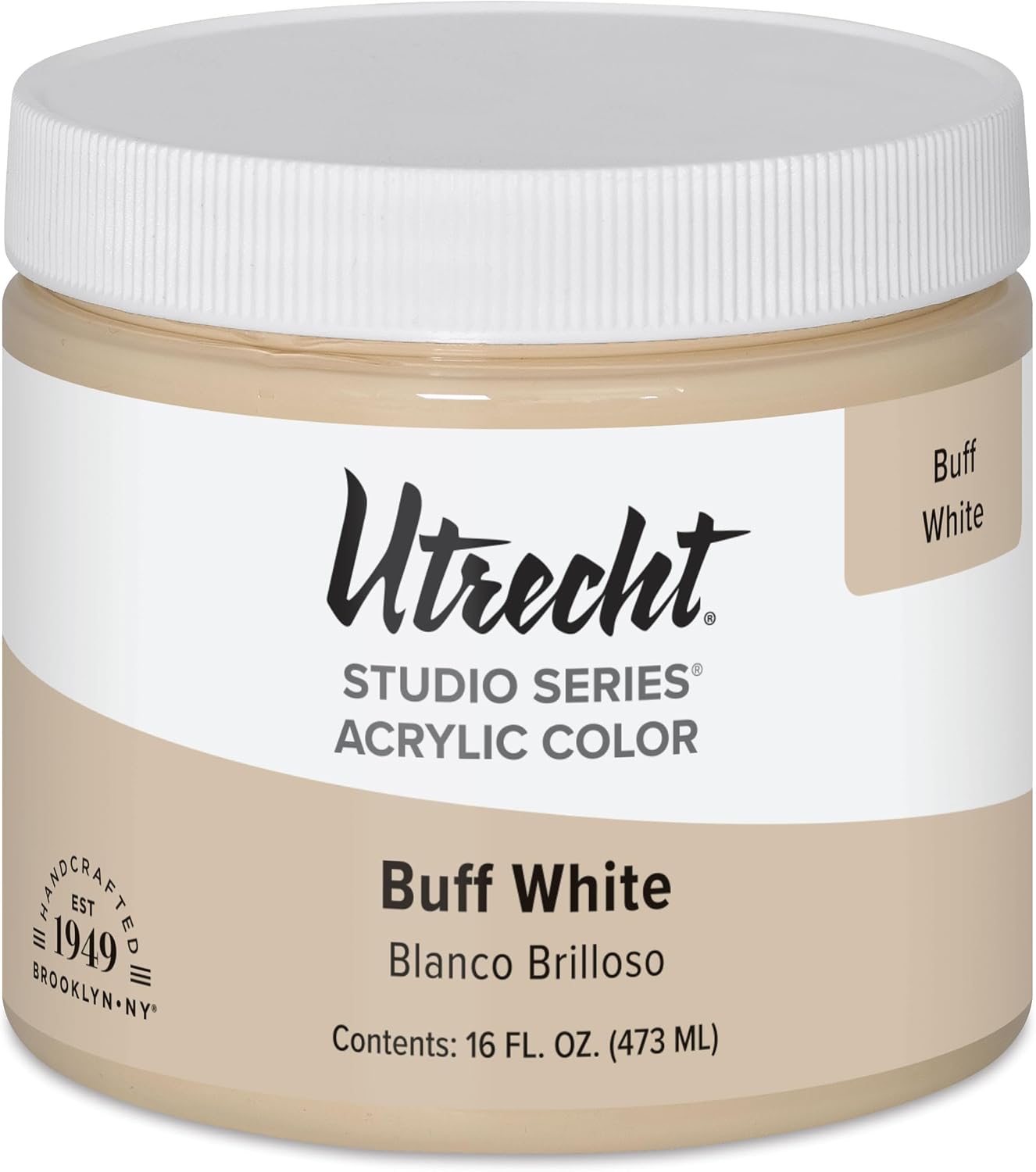 Utrecht Studio Series Acrylic Paint - Buff White, Pint