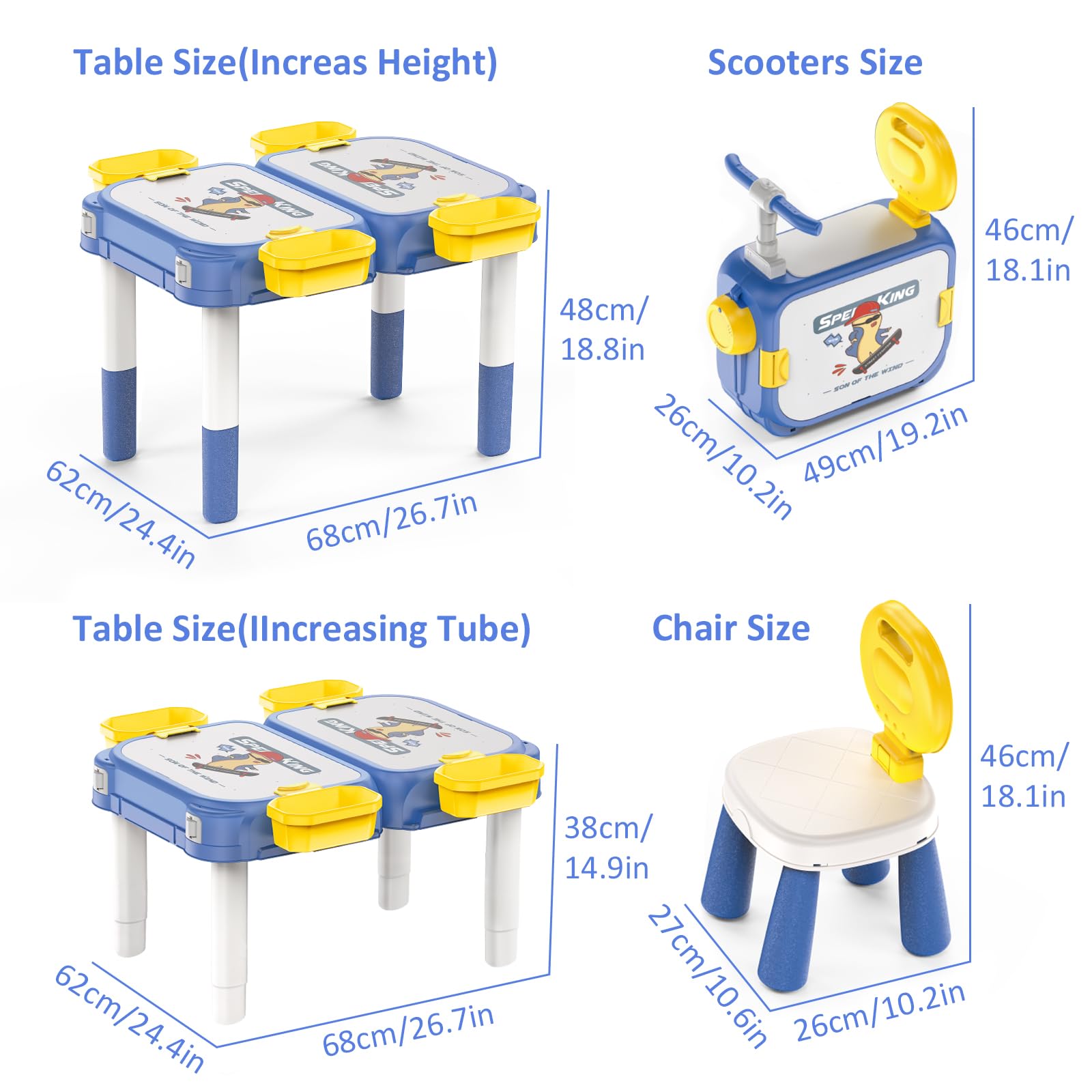burgkidz Ensemble de Table Multi activités pour Enfants 5 en 1 128 Pièces Blocs de Construction de Grandes Briques Compatibles, Jeu Comprenant 1 Chaise et 1 Table avec Rangement, Rose