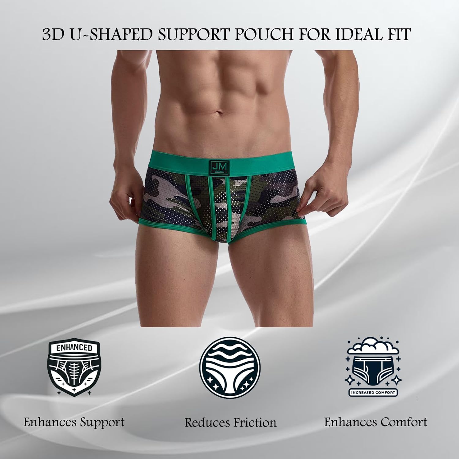 JOCKMAIL Men's Boxer Briefs Mens Underwear Boxer Briefs with Men's Boxer Shorts Camouflage Underwear - Image 3