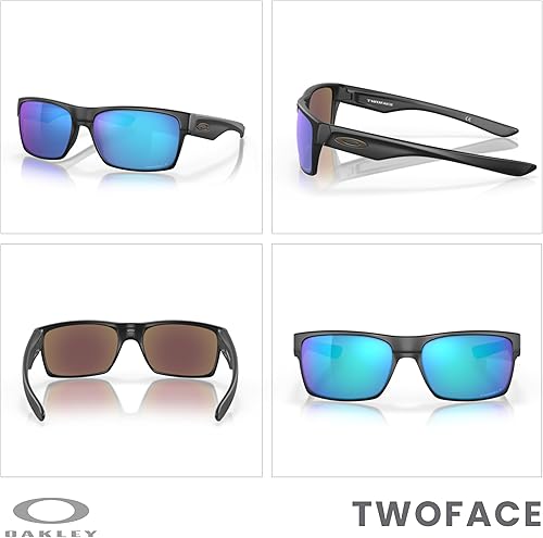 Miniatura 3 de Oakley Twoface OO9189 - Lentes de sol cuadrados para hombre + correa + paquete con kit de gafas de diseñador iWear