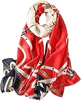 YMXHHB Mulberry Silk Scarf for Women - Long Lightweight Fashion Shawl Wrap 70x35 Inches Breathable & Versatile