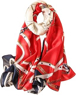 YMXHHB Mulberry Silk Scarf for Women - Long Lightweight Fashion Shawl Wrap 70x35 Inches Breathable & Versatile