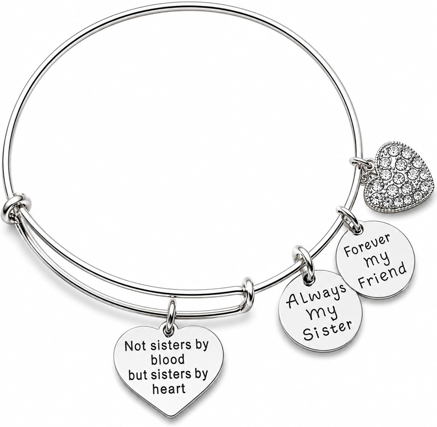 Infinity Collection Best Friends Bracelets- Not Sisters By Blood But Sisters By Heart Bracelet- Friend Jewelry- Gift for Friends