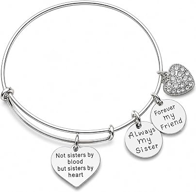 Infinity Collection Best Friends Bracelets- Not Sisters By Blood But Sisters By Heart Bracelet- Friend Jewelry- Gift for Friends