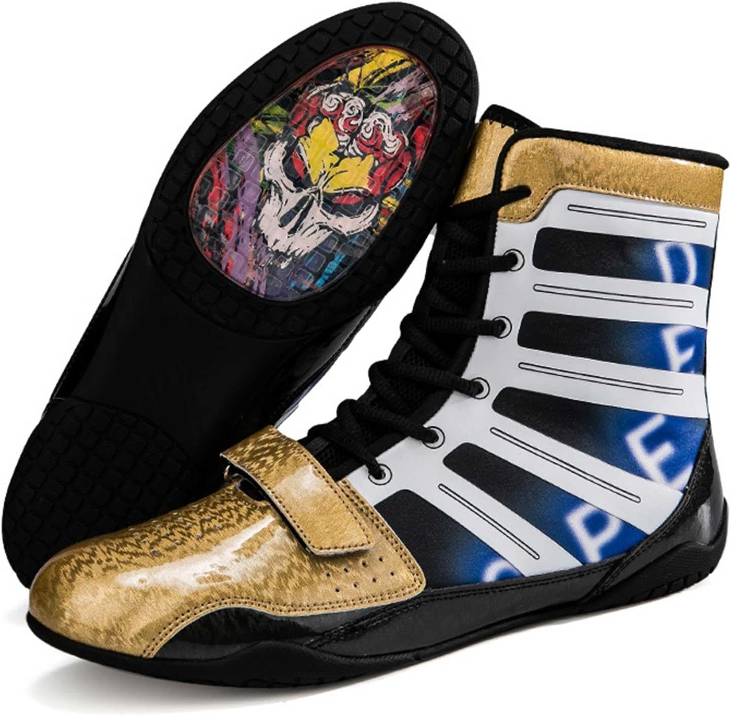 TECDOTO Men's Wrestling Shoes, Lightweight Breathable Training Shoes, Durable Boxing Weightlifting Shoes for Adults Youth,Multicolor3-12