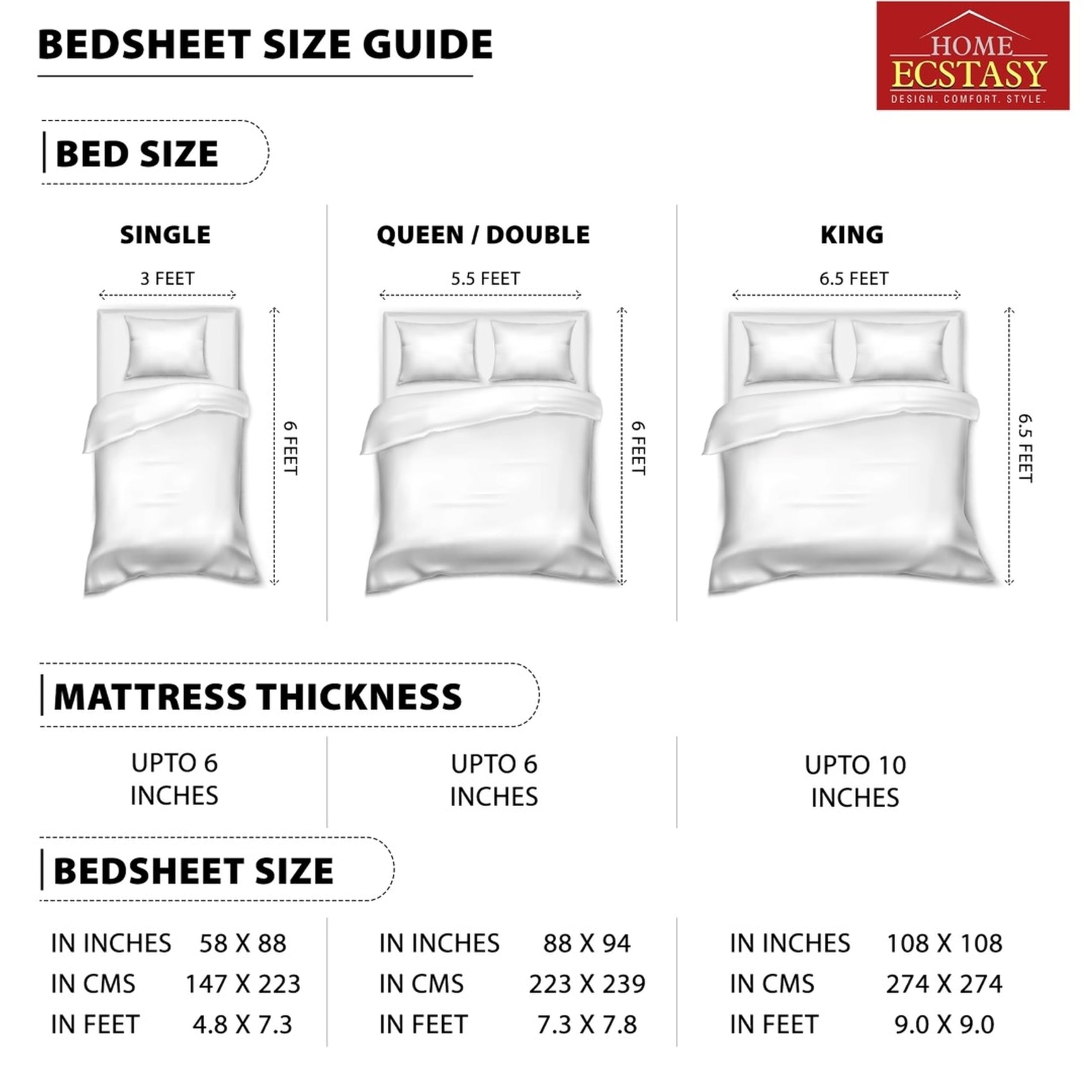 Home Ecstasy King Cotton Bedsheet Set - Light Blue -8