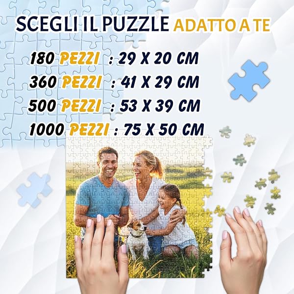 Puzzle Personalizzato con Foto e Testo 1000 Pezzi - Colori vivaci, Stampa di Qualità - Include Scatola Protettiva e Immagine Guida per Assemblaggio - Idea Regalo per Coppie e Famiglie (1000 pz) - 4