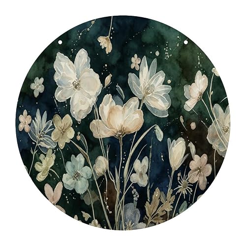Forest Green Flowers Wall Art Acrylic Hanging Ornament | Wall