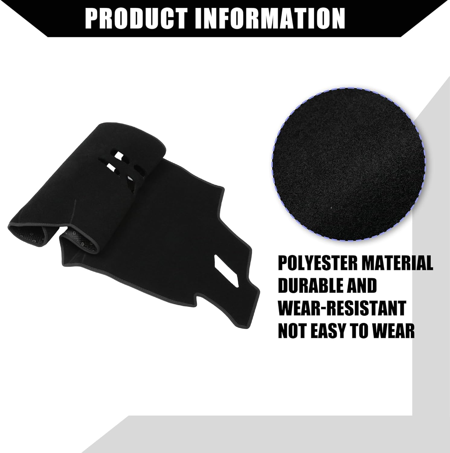 Dash Cover for Audi A4 A5 2008-2015 / Center Console Dashboard Cover/Non-Slip/Polyester / 1 Pcs Black