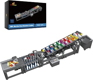70121 Marble Run Building Sets for Adults, Rainbow Steps Building Kits with Motor, Great Ball Contraption Building Blocks to Build,Gifts for Boys Teens Adults