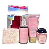 Bath & Body Works Champagne Toast Happy Birthday! Mini Gift Bag - Fragrance Mist - Body Cream - Hand Gel - with a Himalayan Salts Springs Bar Soap - Travel Size