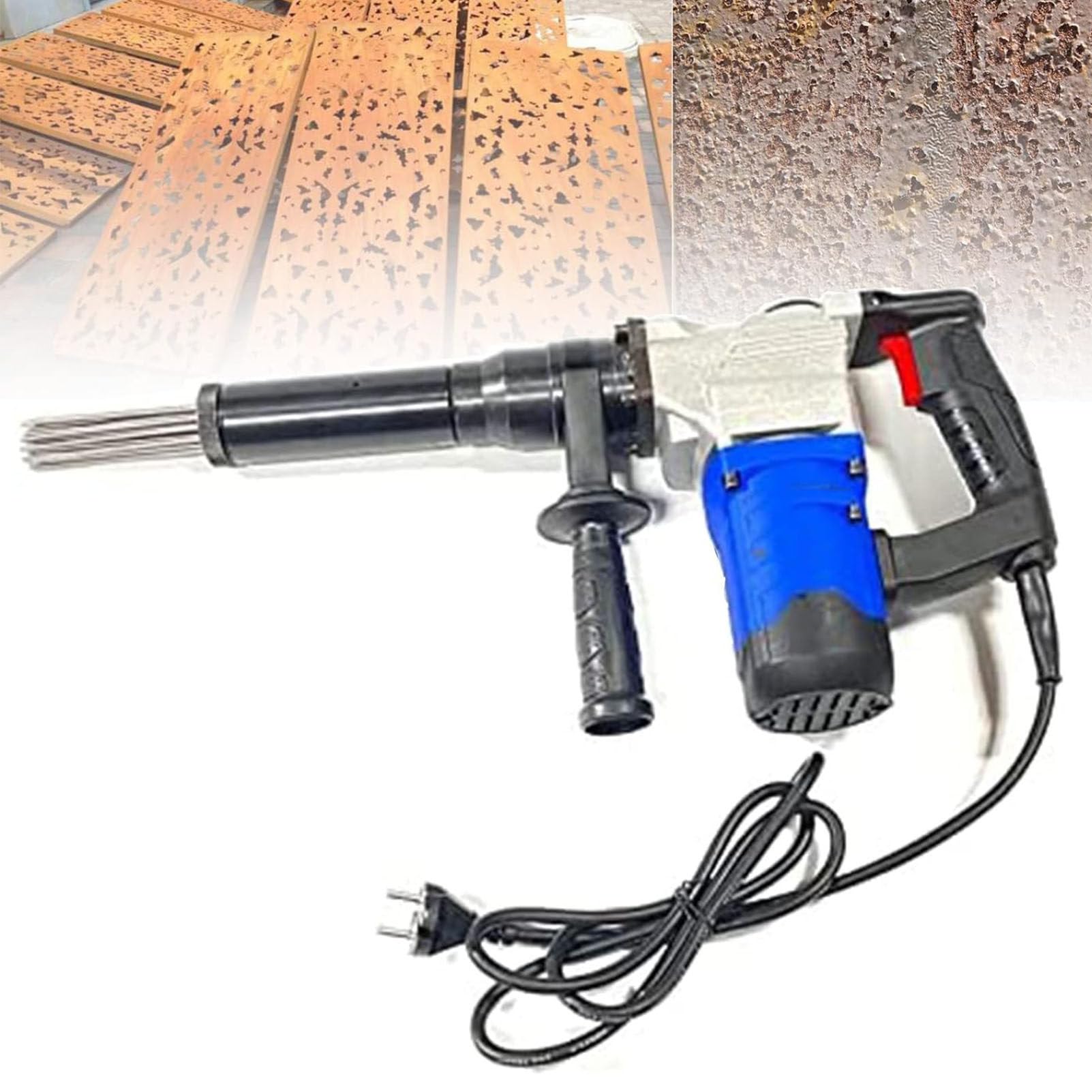 Elektryczny pistolet igły igły, Elektryczna skaler igły o dużej mocy Handheld igły Udrynne pistolet elektryczne dłutych odrzutowców do usuwania rdzy, żucza spawania i bólu