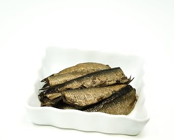 Sprats Riga Smoked (12 Pack) Gold Star 5.6 Oz Tins in vegetable Oil Latvia