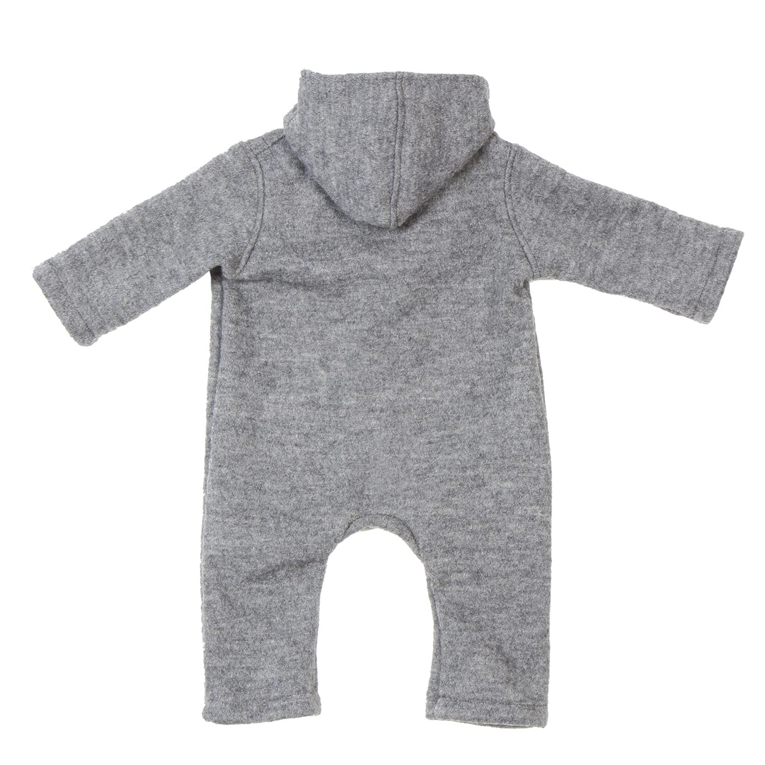 Lilakind Baby Wollwalk Overall mit Kapuze und Reißverschluss |Kleinkind Walkoverall |MADE in GERMANY Grau Sterne Gr. 56/62-116/122