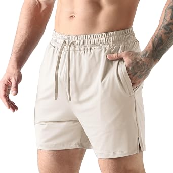 Lightweight Men's Gym Running Shorts with Zip Pocket