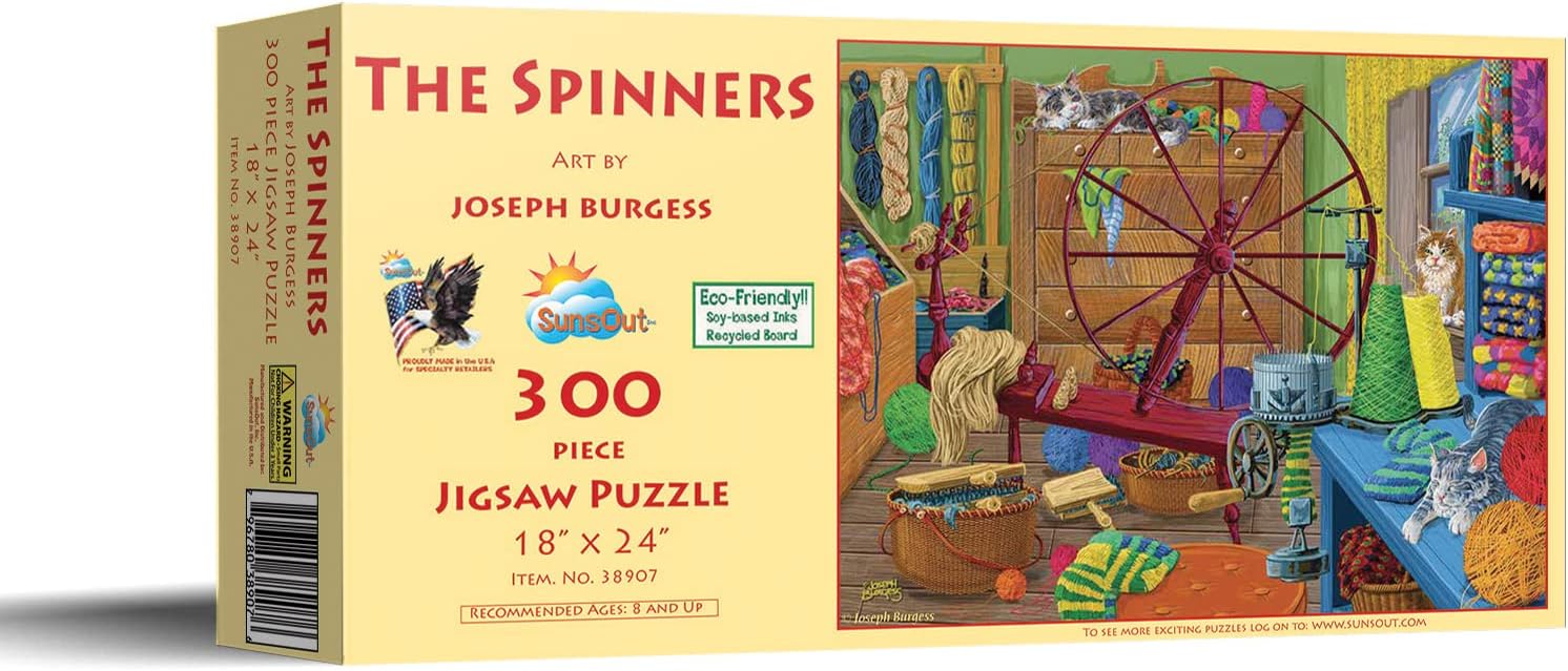 SUNSOUT INC - The Spinners - 300 pc Jigsaw Puzzle by Artist: Joseph Burgess - Finished Size 18" x 24" - MPN# 38907