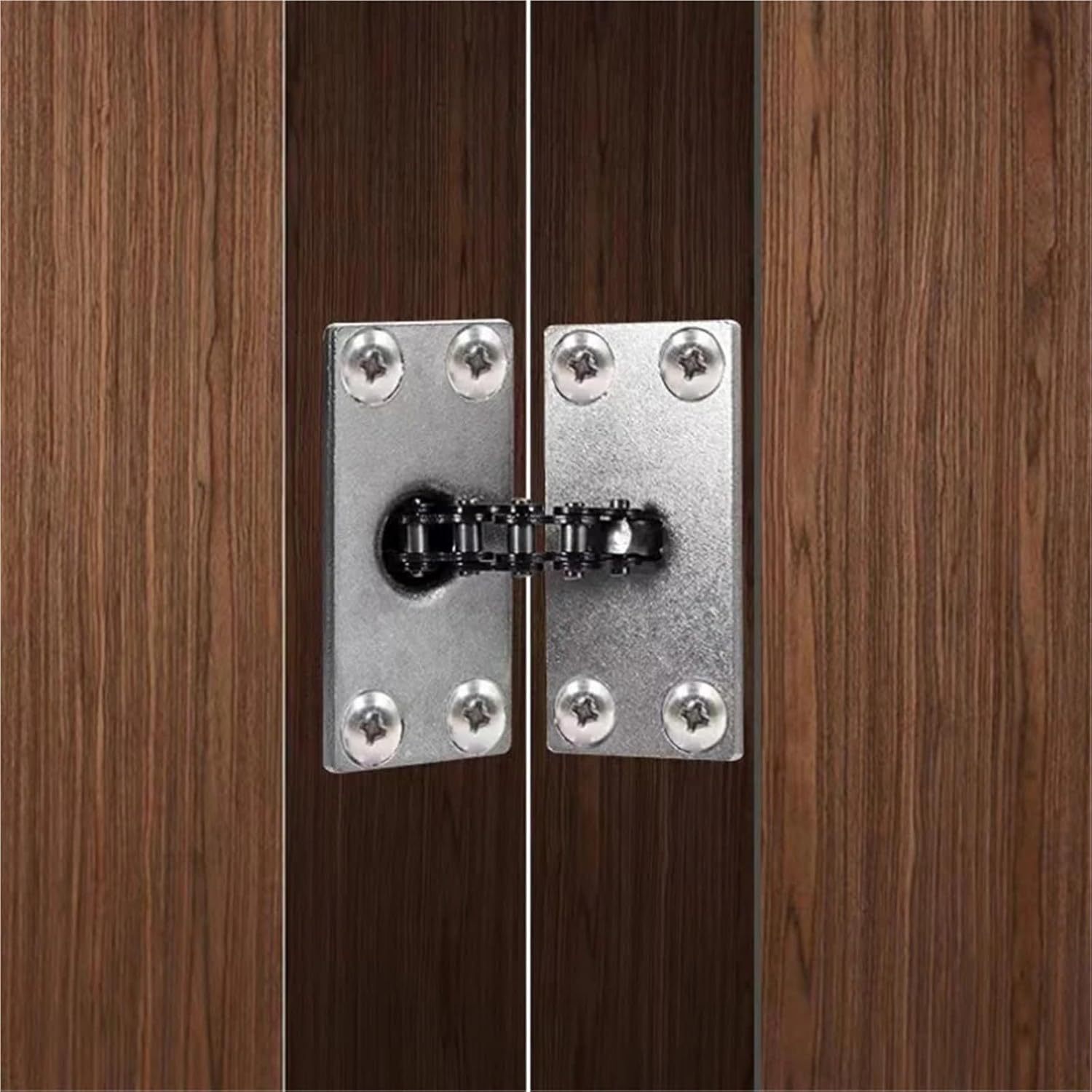 Invisible Door Closer Hidden Home Door Automatic Door Closer Hidden Device Spring Adjustable Hinge Hardware(Silver - 80kg)