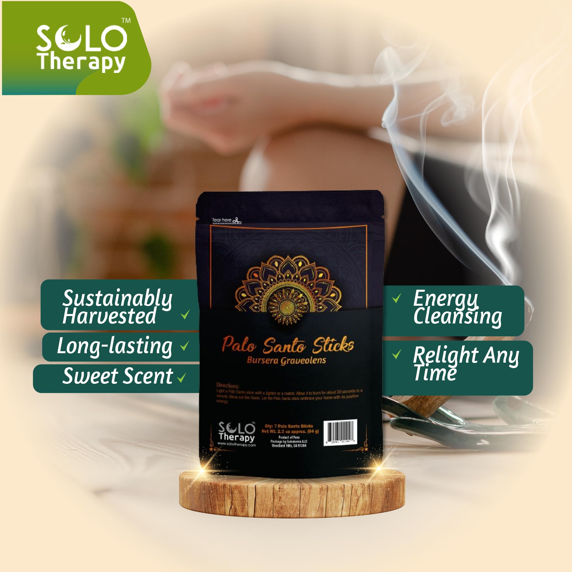 Premium Palo Santo Holy Wood Incense Sticks from Peru, for Purifying Cleansing, Meditating. 100% Natural and Sustainable - Image 3