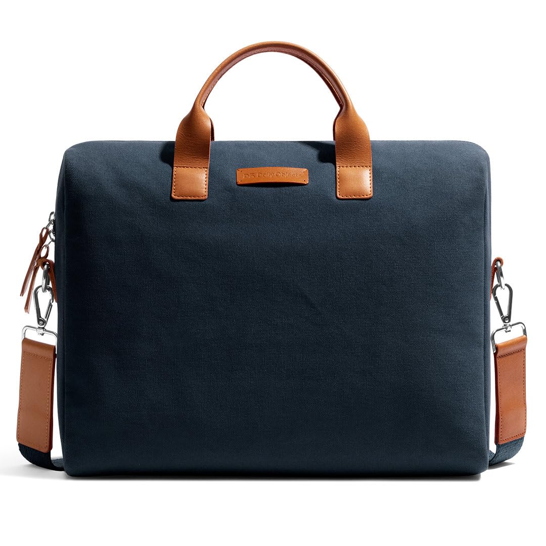 dailyobjects Unisex City Compact Fleet Canvas Laptop Messenger Bag with Leather Handles and Adjustable Straps | Zip Closure with Slip Pockets and Large Storage For 14 Inch Laptops-picture-11
