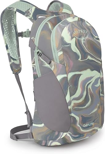 Vista 21 de Osprey Daylite - Mochila para viajes diarios, ligera, con funda para laptop, bolsillos para botellas Magma Marrón/Tungsteno