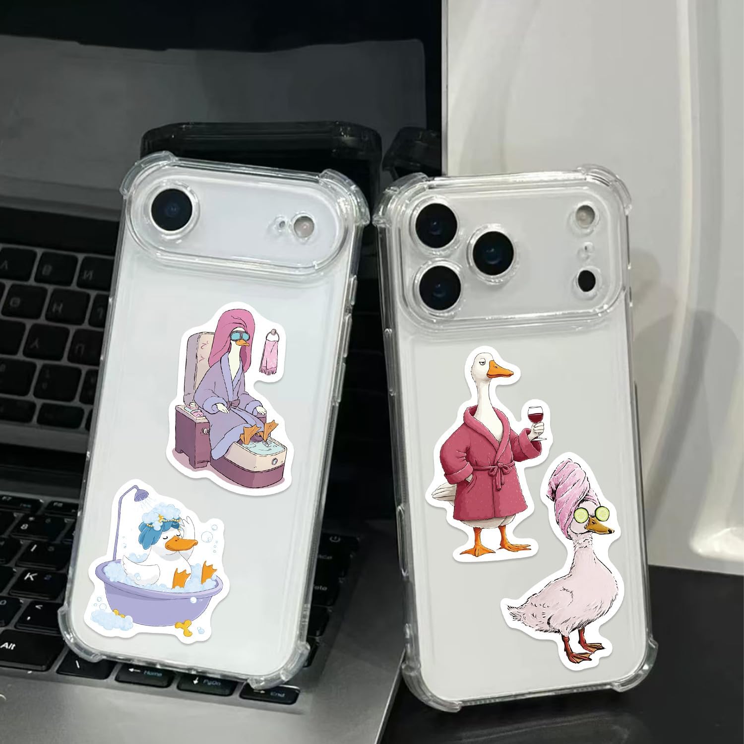 Cute Duck Stickers, Funny Goose Vinyl Decals for Kids Teens Adults 54Pcs image 2