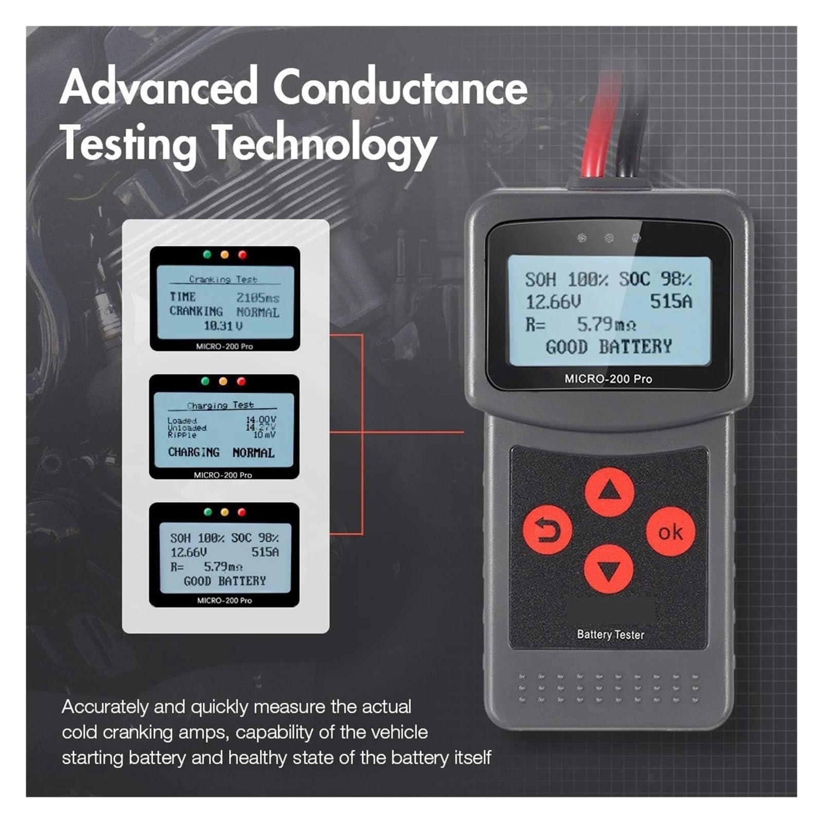 Testeur De Batterie De Capacité De Voiture Numérique 12V 24V 40-2000CCA Analyse De Batterie De Moto Et Outils De Diagnostic Automobile