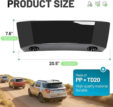 Rear Bumper Trailer Hitch Cover W/Knobs Compatible with 2015-2020 Cadillac Escalade/Escalade ESV Replacement for 84410295 GM1180178 23431237 Plastic(PP+TD20) Painted Gloss Black
