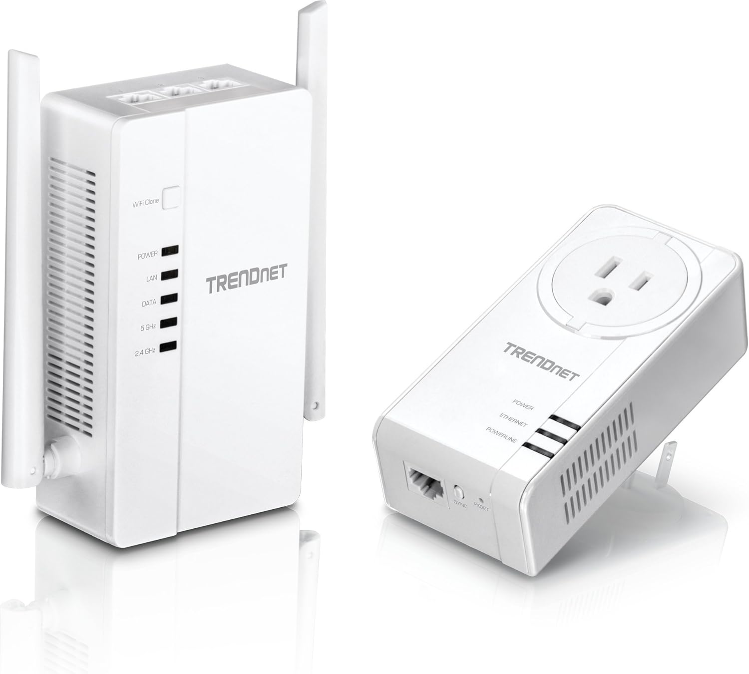 TRENDnet Wi-Fi Everywhere Powerline 1200 AV2 Dual-Band AC1200 Wireless Access Point Kit, Includes 1 x TPL-430AP and 1 x TPL-421E, White, TPL-430APK (Renewed)