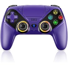 Nonbliep RGB Wireless Controller for PS5/Pro/Slim/PC, Bluetooth Gamepad with Back Paddles, Speaker, Dual vibration, 6-Axis Sensor, Turbo, Macro, Touchpad and 3.5mm Audio Jack