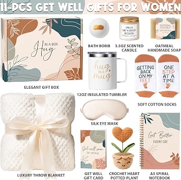 Get Well Gifts Basket for Women After Surgery Recovery Cancer Care Package