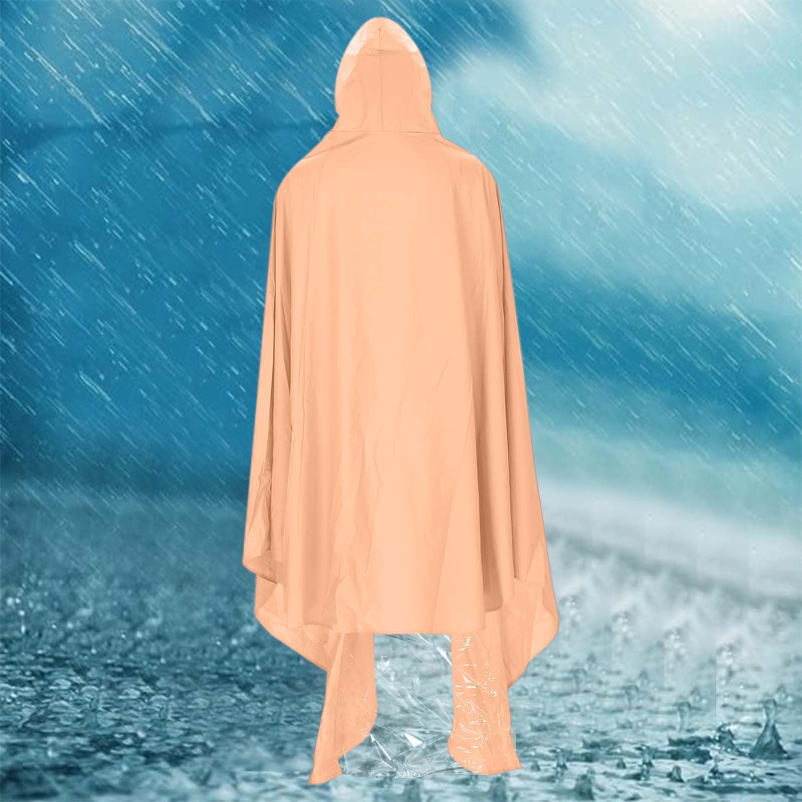 Mantella antipioggia da uomo e donna, sottile, leggera, con cappuccio, unisex, impermeabile, pieghevole, taglie grandi, per escursionismo