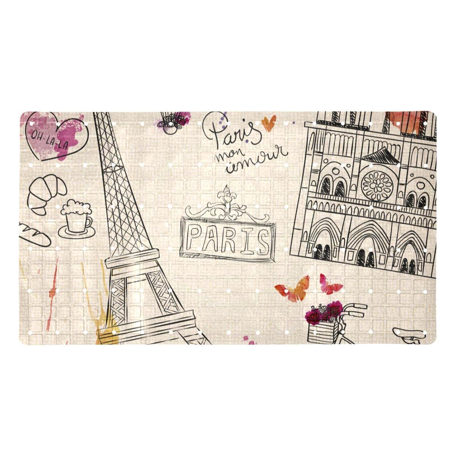 Tapis de bain antidérapant anti-glissade à ventouses 40 x 70
