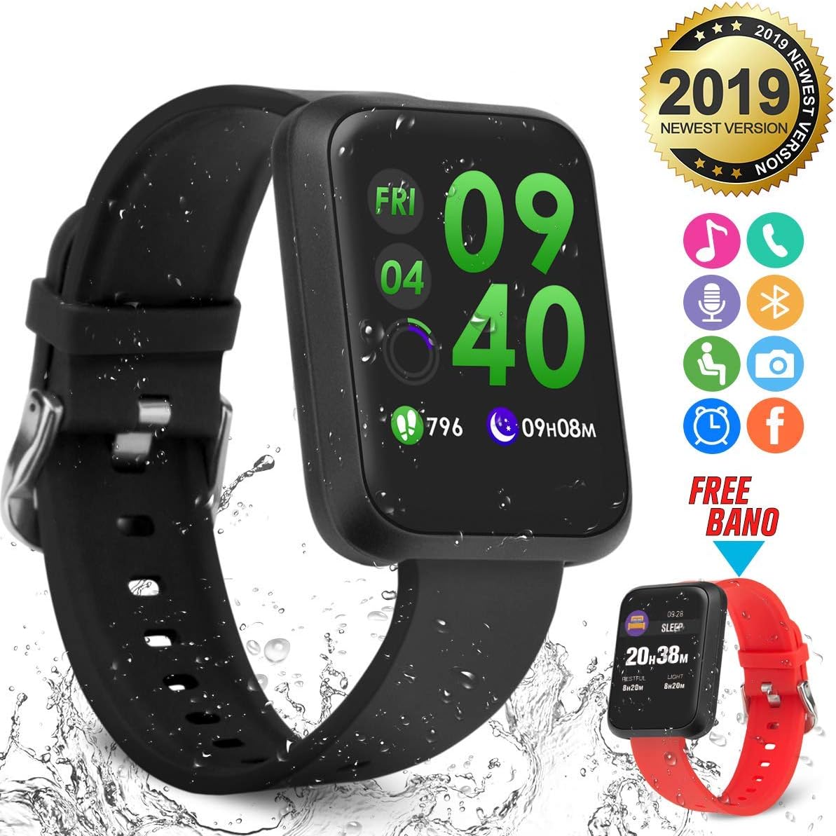 TobbytoobestyTskjcjeoTopffyesyyrysniw Bluemas Smart Watch