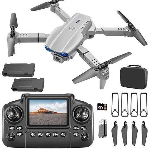 E99 Drone with Screen Controller, Two-batteries, Altitude Hold, One Key
