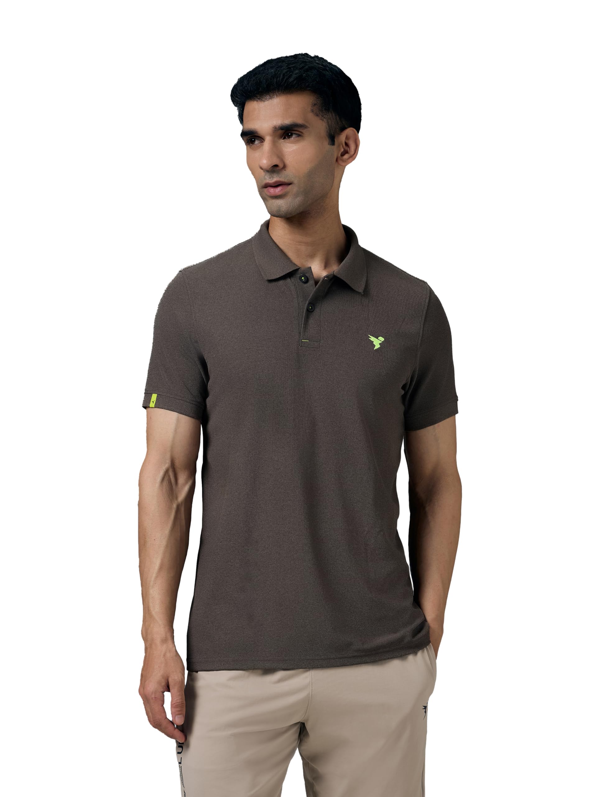 technosport Men's Polyester Slim Fit Self-Design Short Sleeve Polo Matpiq T-Shirt with Anti Microbial, Techno Dry for Regular and Casual Use-picture-34