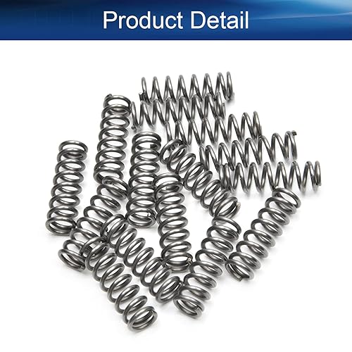 Miniatura 119 de Bettomshin 20 muelles comprimidos, 0.01 pulgadas de diámetro de alambre x 0.12 pulgadas de diámetro x 0.59 pulgadas de longitud libre, construcción