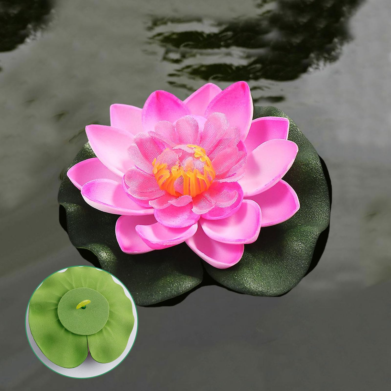 Fiori Di Loto Finti Galleggianti - 5 Pezzi Per Laghetti E Fontane