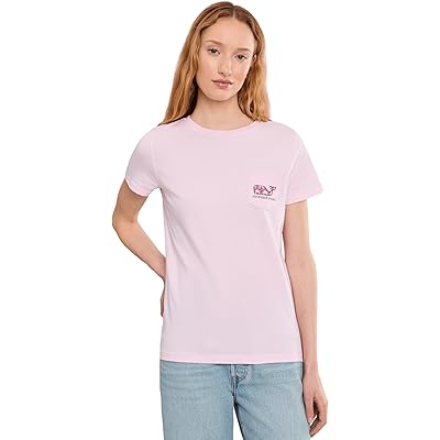 Vineyard Vines Whale Fill Short Sleeve Pocket Tee pink drink
