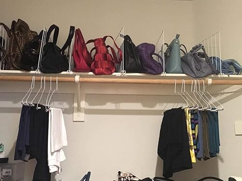 Miniatura 5 de Cq acrylic Juego de 8 separadores verticales de madera para armario, solo necesita deslizarse para ajustar la distancia adecuada, separadores de