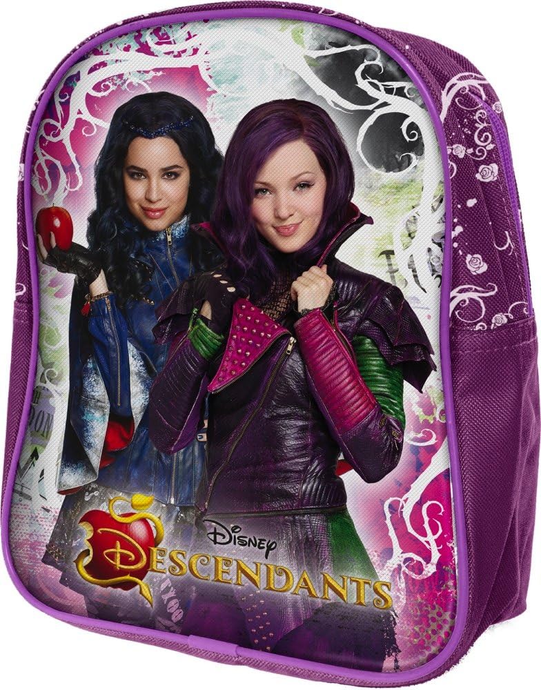 Star Disney Descendants Backpacks Middle with Silk Printing + Front Side Satin, Dimension- 27 x 10.5 x 34.5 cm
