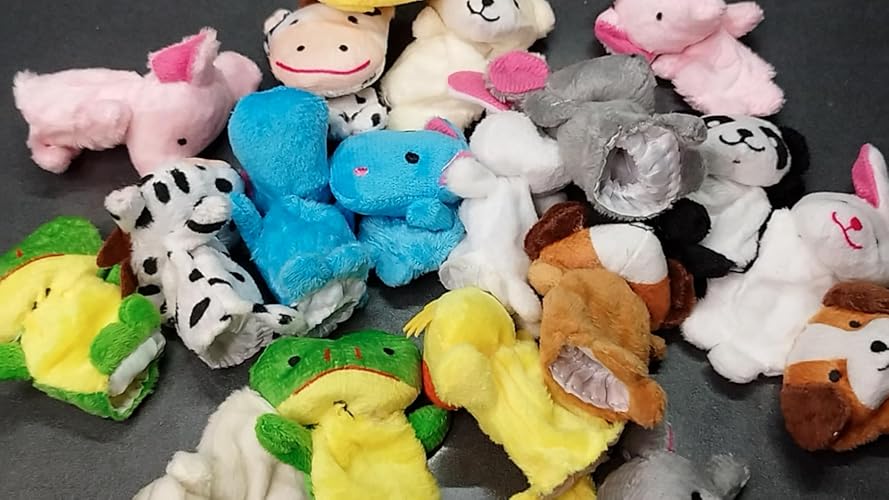 Ainiv 20 Marionetas De Dedo De Animales De Granja – Peluches Suaves De 7 Cm Para Niños, Regalos Educativos Y De Cumpleaños