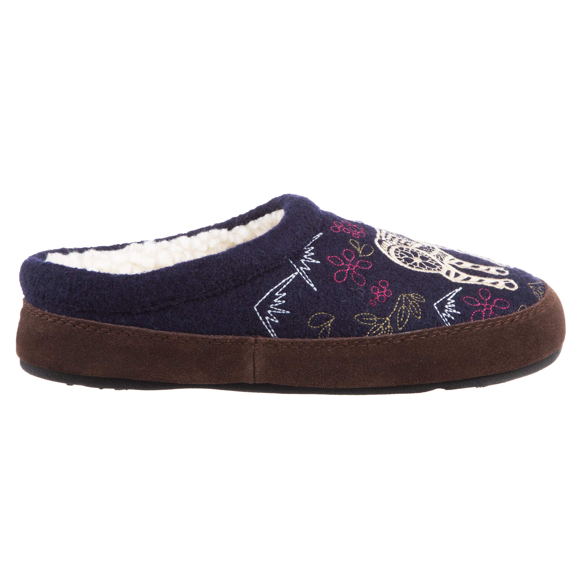 Acorn Womens Slipper with Berber Lining, Suede Siding and Durable Non-Slip Indoor/Outdoor Sole
