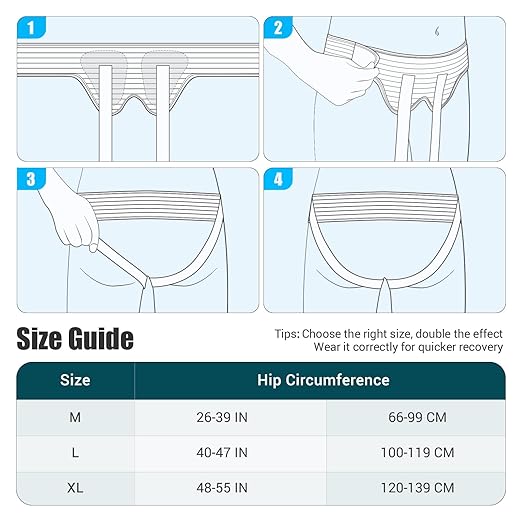 Faja para Hernia Inguinal Hombre Mujer Ajustable Soporte Truss Alivio Dolor miniatura 7