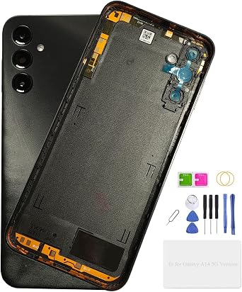 A14 5G Back Cover Replacement Rear Housing Door with a14 Volume Button Parts for Samsung Galaxy A14 A146p 5G 6.6Inch -Black Color