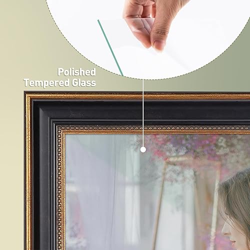 Miniatura 6 de Space Art Deco, Marco de 12 x 18 pulgadas sin paspartú, marco de fotos para póster, arte o fotos, de cristal, resistente a los golpes, para montaje